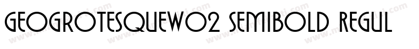GeogrotesqueW02 Semibold Regular字体转换